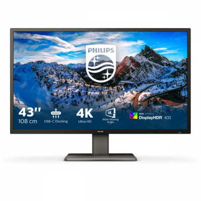 Philips P Line 439P1/00 LED display 108 cm (42.5") 3840 x 2160 Pixeles 4K Ultra HD Negro