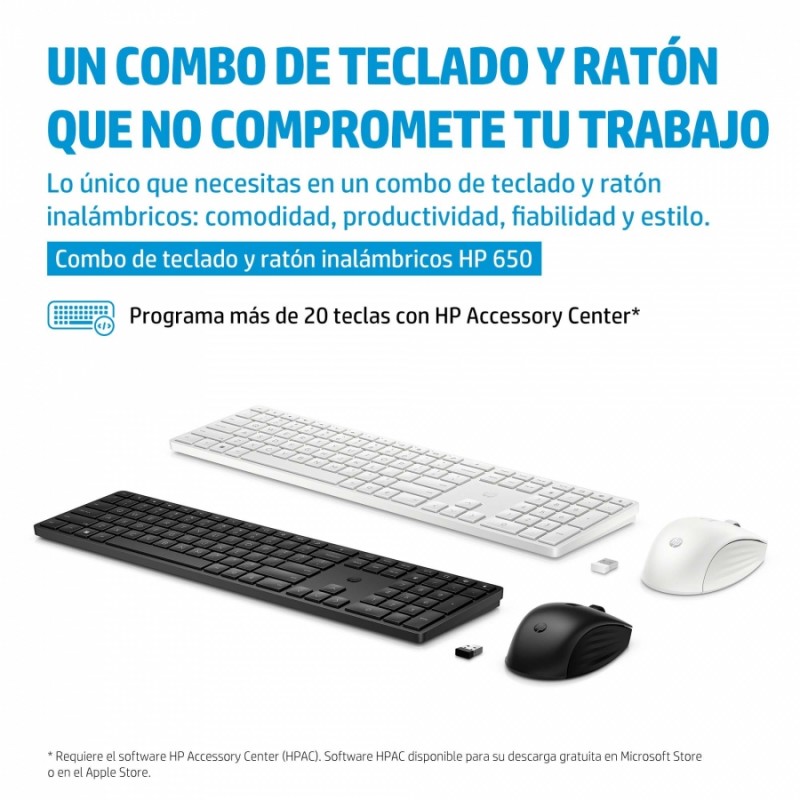 HP, Teclado y Mouse Inalámbricos HP 650