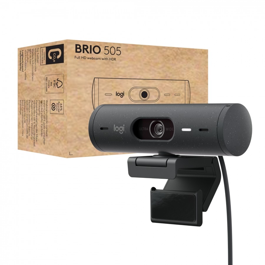 Webcam Logitech Brio 100 cámara web 2 MP 1920 x 1080 Pixeles USB