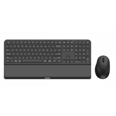 Philips 6000 series SPT6607B/16 teclado Ratón incluido Universal RF Wireless + Bluetooth Negro